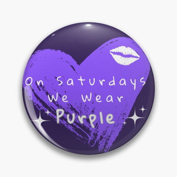 Item preview, On Saturdays We Wear Purple Pin designed and sold by Annabeldewey.