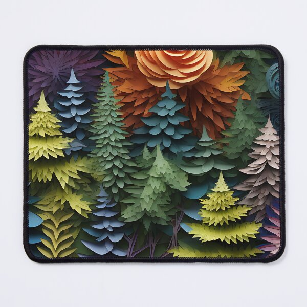 Item preview, 3d vibrant forest, paper art, highly detailed, intricate detail, 3d style designed and sold by evk-art.