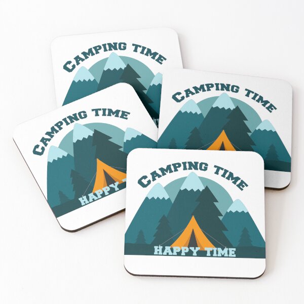 Item preview, Camping Time, Happy Time - Camping Illustration for Nature Lovers designed and sold by LivingItFunky.