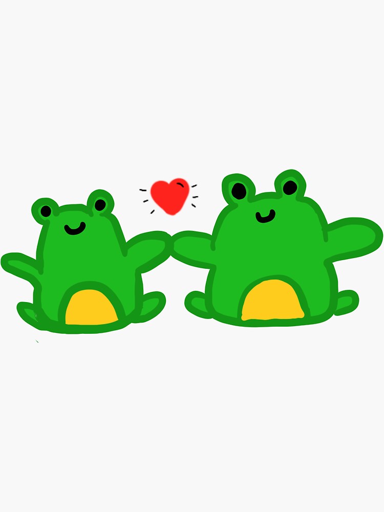 Frogs in Love Sticker Sticker for Sale by MADKDESIGNS
