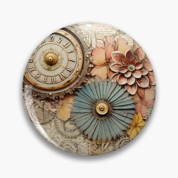 Item preview, Steampunk Flowers on old Manuscript designed and sold by BrandonArtWorld.