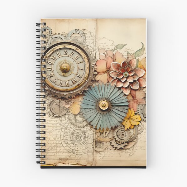 Item preview, Steampunk Flowers on old Manuscript designed and sold by BrandonArtWorld.