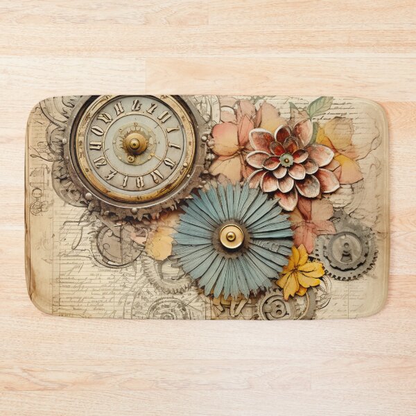 Item preview, Steampunk Flowers on old Manuscript designed and sold by BrandonArtWorld.