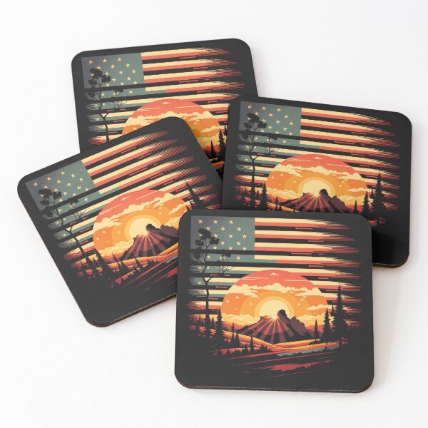 Item preview, Vintage usa flag sunset designed and sold by AndrewWorld.