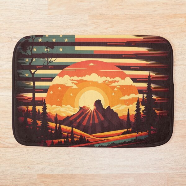 Item preview, Puesta de sol de bandera de estados unidos vintage designed and sold by AndrewWorld.
