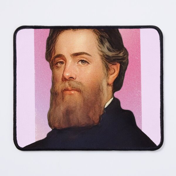 Item preview, American Novelist Herman Melville - pink - illustration  designed and sold by Litstoy.