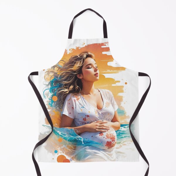 Item preview, Expecting Woman Relaxing On a Sunset Beach With Sand And Ocean Exotic Travel designed and sold by TriniTeeClub.