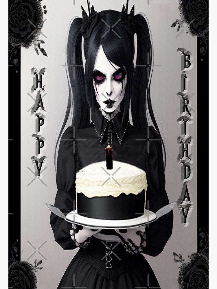 Get Perfect Birthday Party Deco Goth Stickers Here With A Big