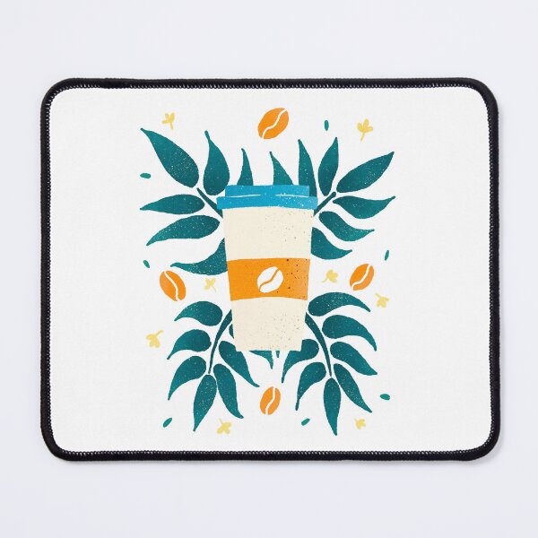 Item preview, Orange and teal tropical coffee designed and sold by Home Cyn Home.