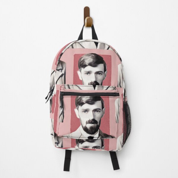 Item preview, English Writer D. H. Lawrence - maroon - illustration  designed and sold by Litstoy.
