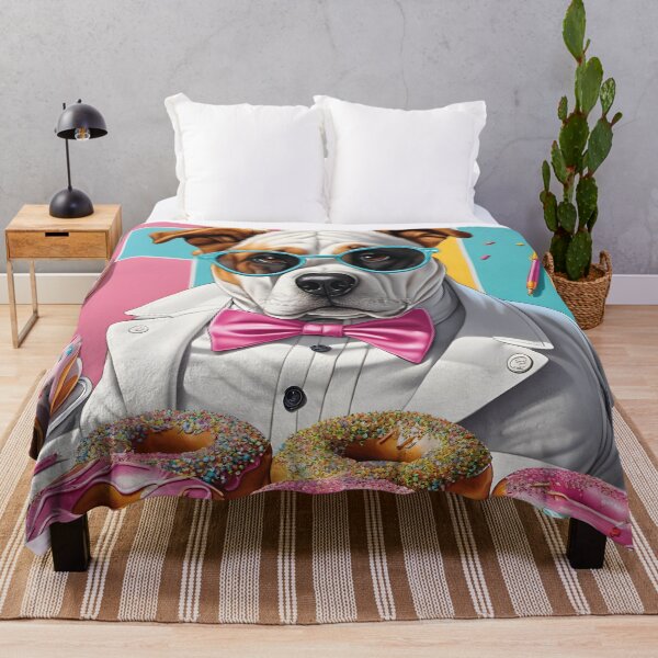 Item preview, preppy dog eating doughnuts, funny designed and sold by Mauswohn.