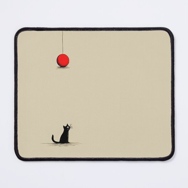 Item preview, Suspicious Friends - black cat Mamo playing ball designed and sold by kinstar.