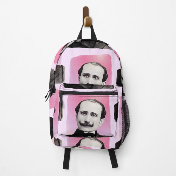 Item preview, French Poet Edmond Rostand - pink - illustration  designed and sold by Litstoy.