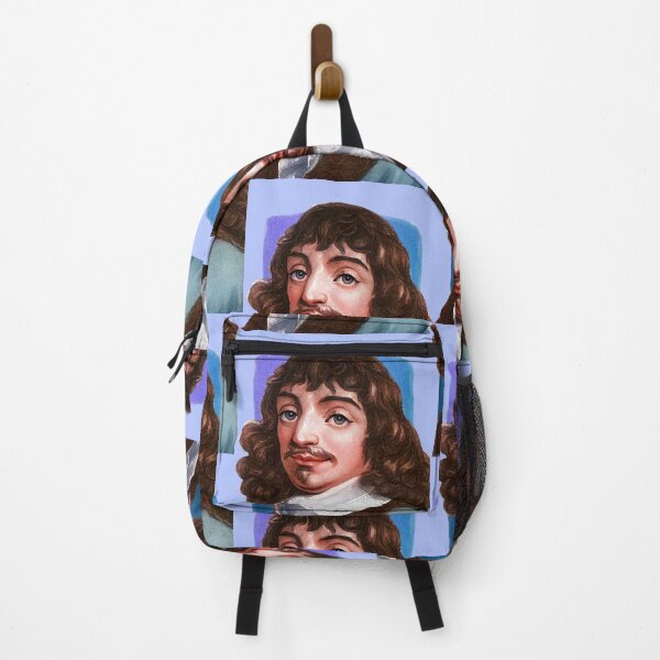 Item preview, French Philosopher René Descartes - blue - illustration  designed and sold by Litstoy.