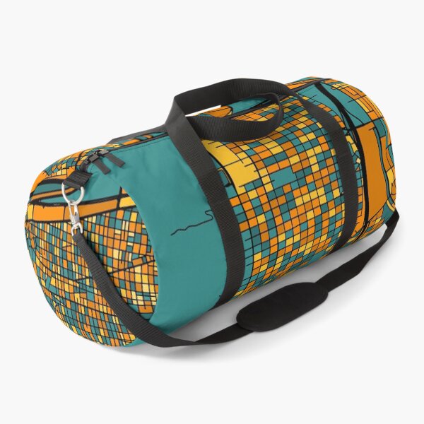 Item preview, El Paso Map Pattern in Orange & Teal designed and sold by PatternMaps.
