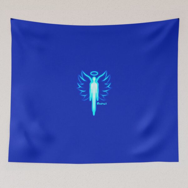 Item preview, Blue aura, blue background designed and sold by Josephine Ethereal.