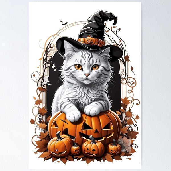 Item preview,  Happy Halloween Cat designed and sold by deviatepolo.