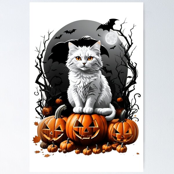 Item preview, Happy Halloween Cat designed and sold by deviatepolo.