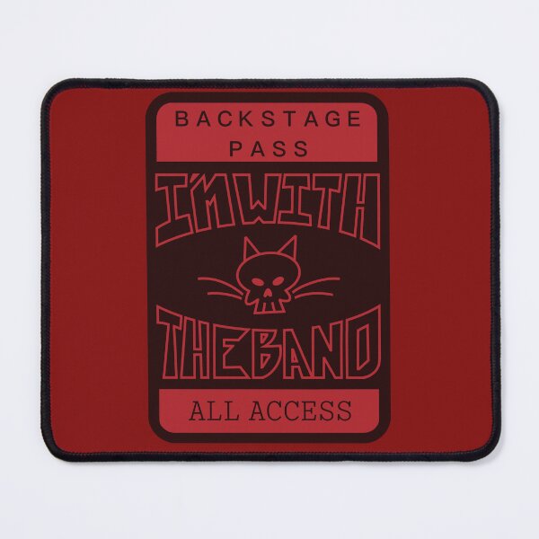 Item preview, I’m With the Band - cat skull backstage pass designed and sold by HeavyMetalMeow.