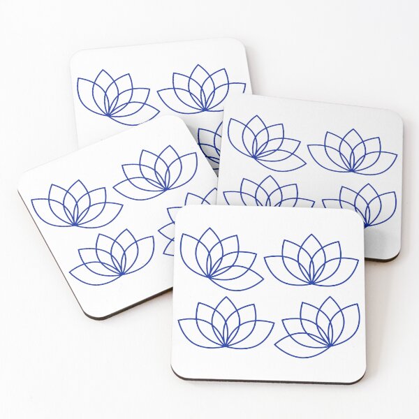 Item preview, Single Simple Lotus Pattern in Blue designed and sold by RosieSunflower.
