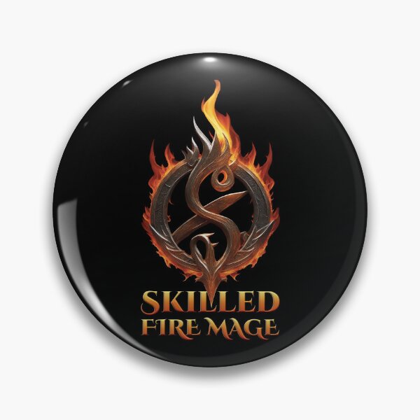Item preview, Skilled fire mage, fantasy rpg game magical design designed and sold by twisted-dot.