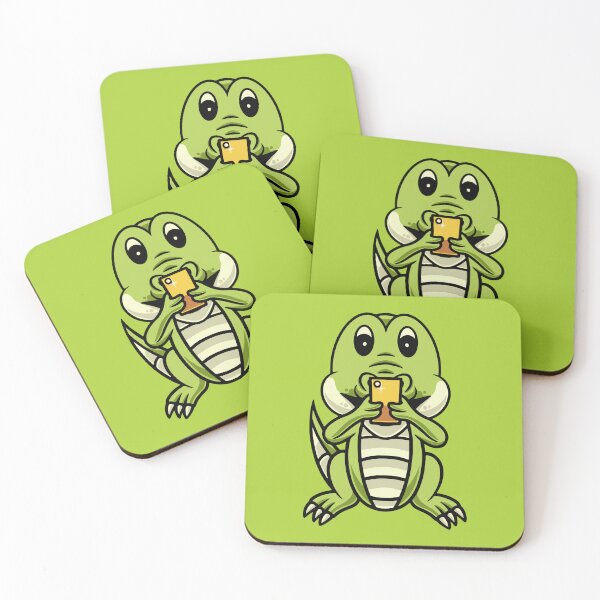 Item preview, Cute crocodile take a photo cartoon illustration designed and sold by cubbone.