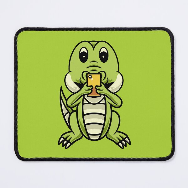 Item preview, Cute crocodile take a photo cartoon illustration designed and sold by cubbone.