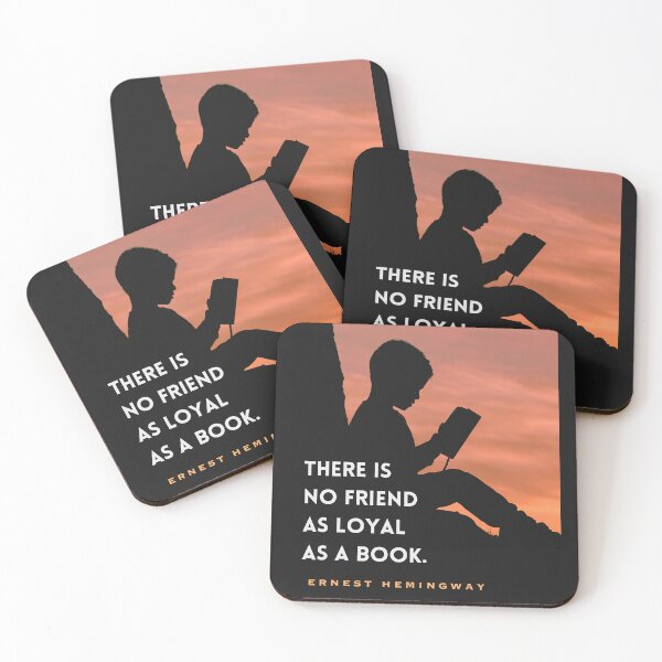 Item preview, Ernest Hemingway quote: “There is no friend as loyal as a book” designed and sold by artbleed.