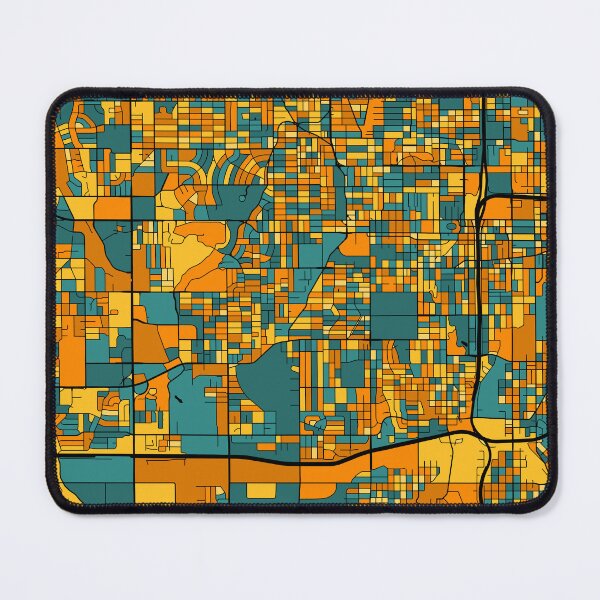 Item preview, Omaha Map Pattern in Orange & Teal designed and sold by PatternMaps.