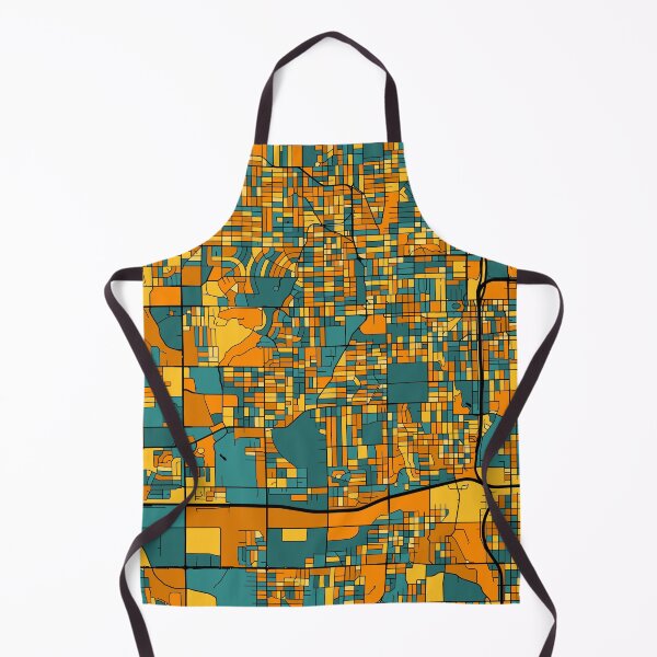 Item preview, Omaha Map Pattern in Orange & Teal designed and sold by PatternMaps.
