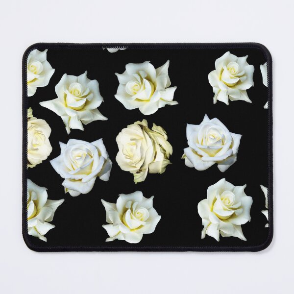 Item preview, Painted white roses on black designed and sold by FlowerandDesing.