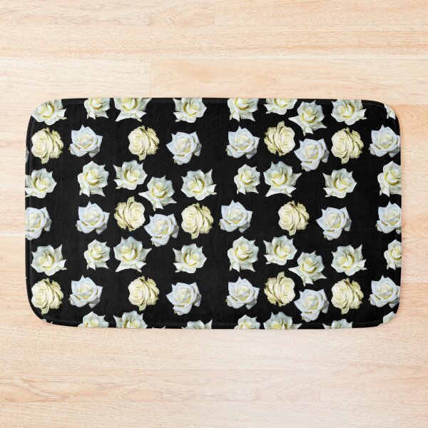 Item preview, Painted white roses on black designed and sold by FlowerandDesing.