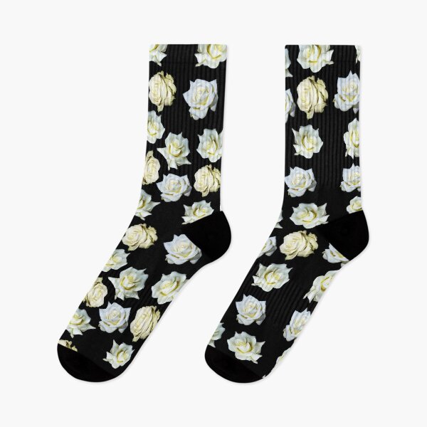 Item preview, Painted white roses on black designed and sold by FlowerandDesing.