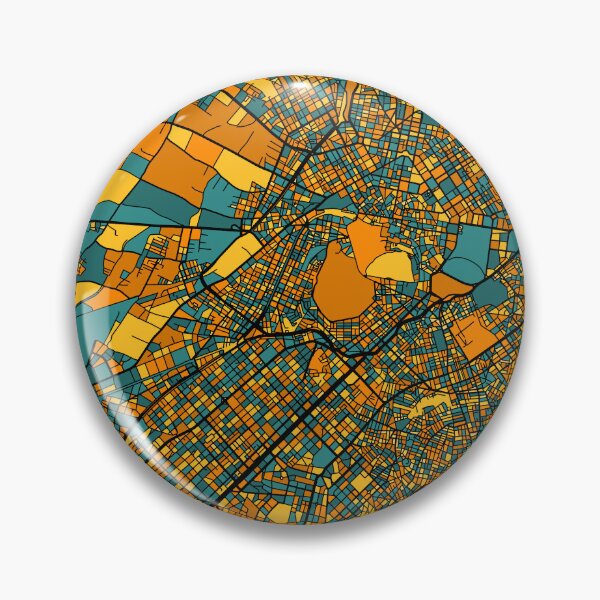 Item preview, Athens Map Pattern in Orange & Teal designed and sold by PatternMaps.