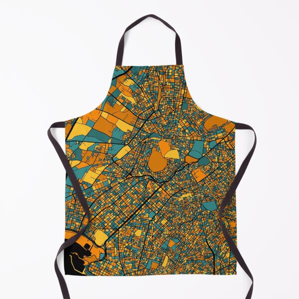 Item preview, Athens Map Pattern in Orange & Teal designed and sold by PatternMaps.