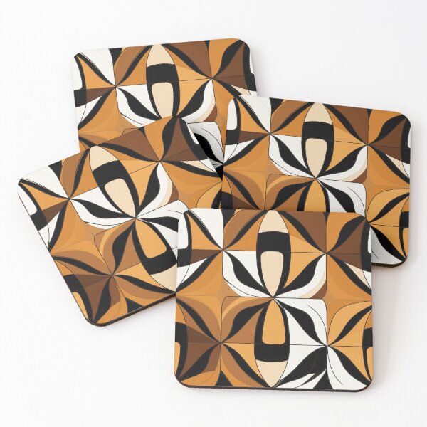 Item preview, Colorful fantasy pattern brown beige caramel nougat chocolate ornaments designed and sold by G-M-Designs.