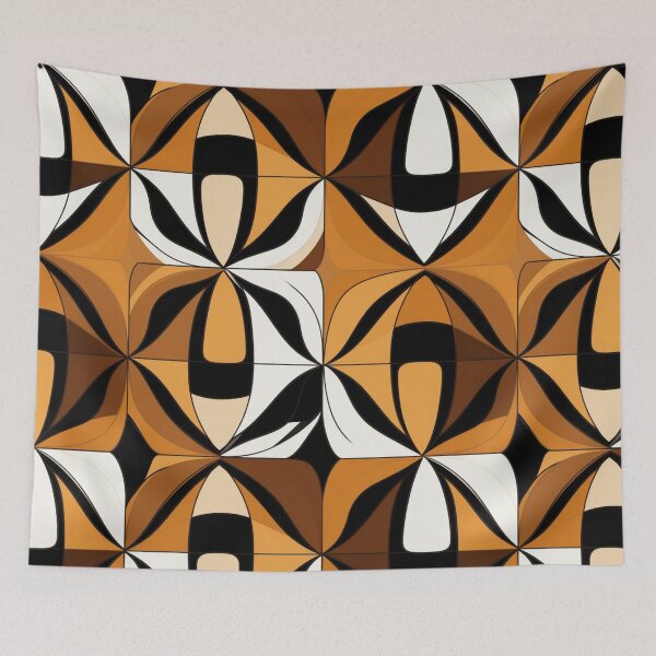 Item preview, Colorful fantasy pattern brown beige caramel nougat chocolate ornaments designed and sold by G-M-Designs.