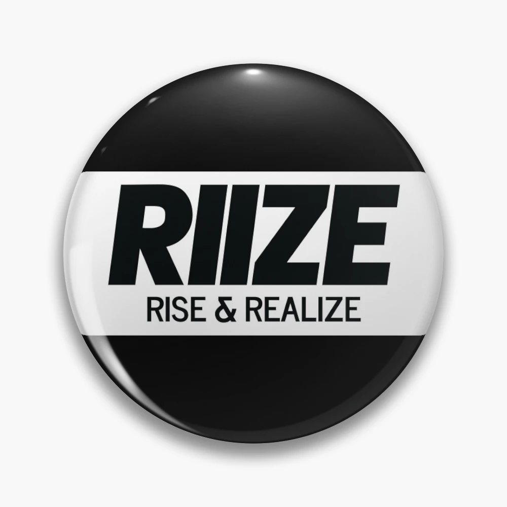 RIIZE - RISE & REALIZE Debut Logo (Black) | Kpop Merch Gift for