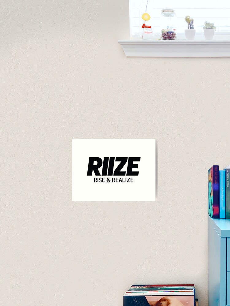 RIIZE - RISE & REALIZE Debut Logo (Black) | Kpop Merch Gift for