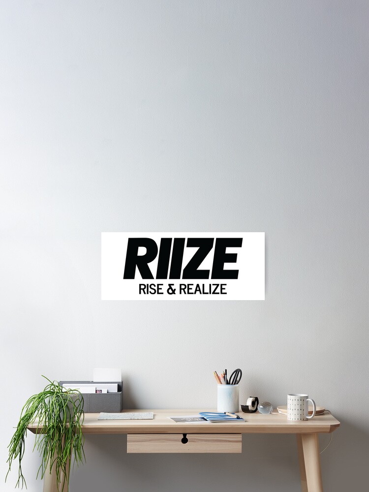 RIIZE - RISE & REALIZE Debut Logo (Black) | Kpop Merch Gift for