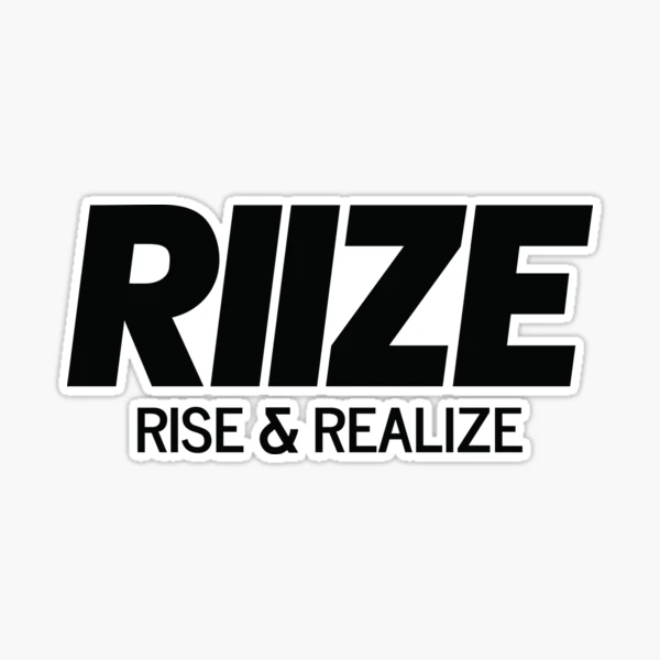 RIIZE - RISE & REALIZE Debut Logo (Black) | Kpop Merch Gift for