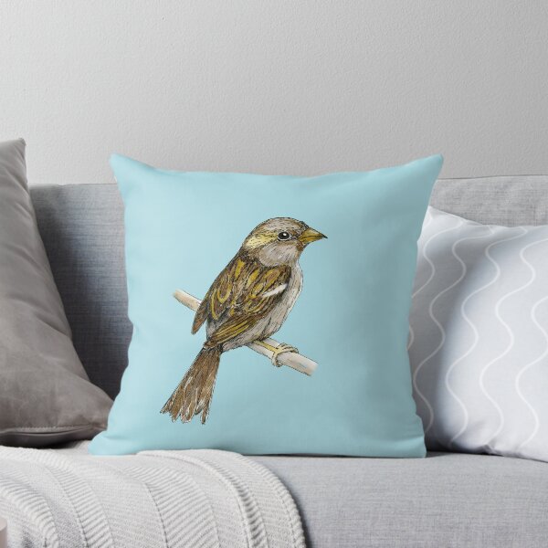 Item preview, Female house sparrow colored ink drawing designed and sold by Bwiselizzy.