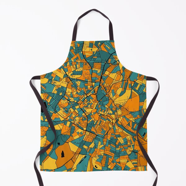 Item preview, Birmingham Map Pattern in Orange & Teal designed and sold by PatternMaps.