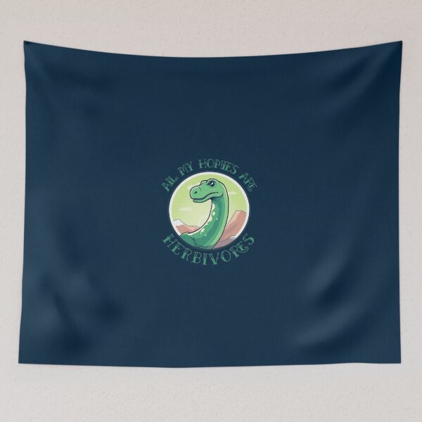Item preview, All My Homies are Herbivores - Dinosaur Gang - Funny Dinosaur designed and sold by goldentusk.