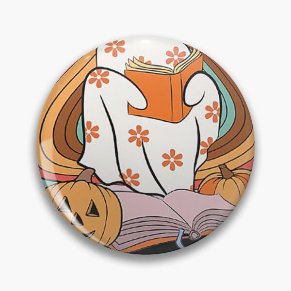 Item preview, Boooks Ghost Groovy Floral Ghost Read Book Library Halloween  designed and sold by EvanVanness.