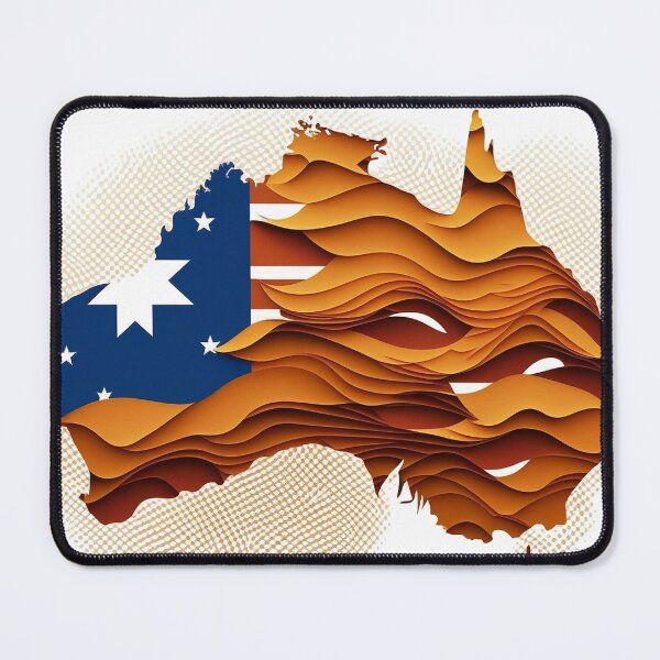 Item preview, Australian continent, flag in the background designed and sold by AndrewWorld.