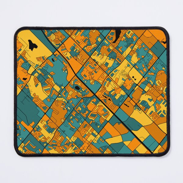 Item preview, Brampton Map Pattern in Orange & Teal designed and sold by PatternMaps.