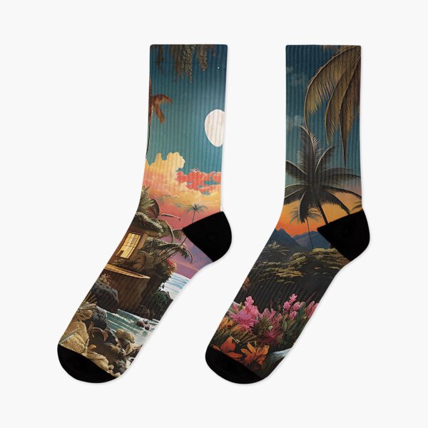 Item preview, Image of a Caribbean landscape in the style of fantastic realism designed and sold by Pflugart.
