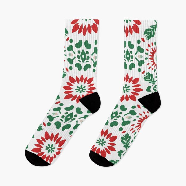 Artikelvorschau, Buntes Fantasiemuster rot grün weiß Ornamente entworfen und verkauft von G-M-Designs.
