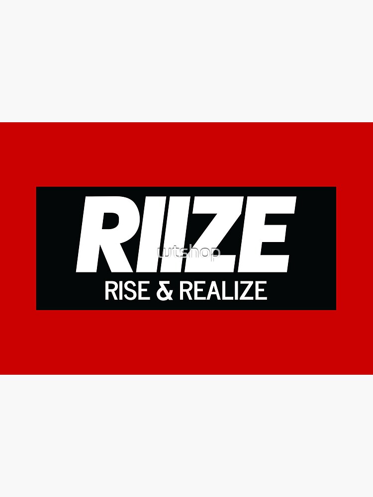 RIIZE - RISE & REALIZE Debut Logo (White) | Kpop Merch Gift for